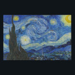 Lienzo De Imitación Noche estrellada, 1889, por Vincent van Gogh<br><div class="desc">Noche estrellada,  1889,  por Vincent van Gogh. Se ve desde la ventana de la sala de asilo de Saint-Rémy-de-Provence,  orientada al este,  justo antes de la salida del sol,  con la adición de un pueblo imaginario.</div>