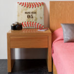 Lienzo De Imitación Nombre de béisbol vintage personalizado número ret<br><div class="desc">El diseño retro de nombres de béisbol vintage personalizado puede ser bueno para ti si te gusta el béisbol. O podría ser un gran regalo para los que aman el béisbol.</div>