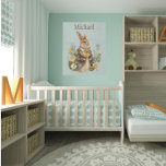 Lienzo De Imitación Nombre de la enfermera de conejo de conejo animal<br><div class="desc">Rústico conejo de cuento de hadas de bosques. Sólo adorable para la guardería infantil. Añadir nombre para personalizar.</div>