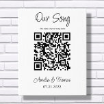 Lienzo De Imitación Nuestro código QR de Canción | Keepsake personaliz<br><div class="desc">Conservación moderna del código QR que puede personalizar añadiendo su propio enlace QR a su canción especial.</div>