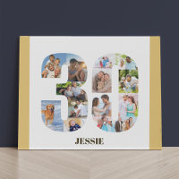 Número de collage de fotos 30 Neutral 30 cumpleaño