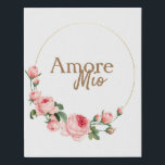 Lienzo De Imitación Palabra romántica italiana Amore Mio<br><div class="desc">Palabra romántica italiana Arte de tela Amore Mio ⭐ Este producto es 100% Personalizable. Gráficos y/o texto pueden ser agregados, borrados, movidos, cambiados de tamaño, rotados, etc... El 99% de mis diseños en mi tienda están hechos en capas. Esto le facilita cambiar el tamaño y mover los gráficos y el...</div>