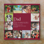 Lienzo De Imitación Papá padre definición 12 foto Borgoña<br><div class="desc">Personaliza con 12 fotos favoritas y texto personalizado para tu padre, papá o padre especial para crear un regalo único para el día del padre, cumpleaños, Navidades o cualquier día que quieras mostrar lo que significa para ti. Una manera perfecta de mostrarle lo increíble que es cada día. Diseñado por...</div>