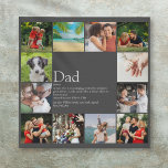 Lienzo De Imitación Papá padre definición 12 foto gris<br><div class="desc">Personaliza con 12 fotos favoritas y texto personalizado para tu padre, papá o padre especial para crear un regalo único para el día del padre, cumpleaños, Navidades o cualquier día que quieras mostrar lo que significa para ti. Una manera perfecta de mostrarle lo increíble que es cada día. Diseñado por...</div>