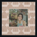Lienzo De Imitación Patrón de línea Boho en el fotograma Personalizado<br><div class="desc">Patrón de línea Boho en la impresión de tramas fotográficas Personalizado de Terracota</div>