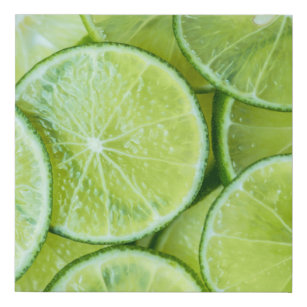 Lienzo De Imitación Patrón realista de fruta de limón orgánico saludab