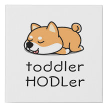 Pequeño HODLer Dogecoin Crypto Cute Baby Shiba Inu