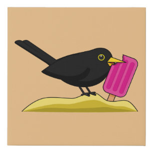 Lienzo De Imitación Personalizado Blackbird come un helado