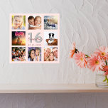 Lienzo De Imitación personalizado de 16 años rosa de foto nombre de or<br><div class="desc">Un regalo de cumpleaños 16 único o keepsake, celebrando su vida con un collage de 8 de sus fotos. Añada imágenes de su familia, amigos, mascotas, pasatiempos o destino de viaje de ensueño. Personalice y agregue un nombre, edad 16 y fecha. Letras de color oro gris y rosa oscuro. Un...</div>