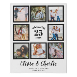Lienzo De Imitación Personalizado de foto de aniversario de Boda de pa
