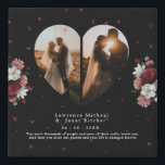 Lienzo De Imitación Personalizado el día de San Valentín de la pareja<br><div class="desc">Minimalista lienzo personalizado "cardíaco en forma de collage" imprimible contiene 2 grandes fotos de obras de arte. CONSEJOS DE DISEÑO: Personalizar para modificar el tamaño del texto o la fuente. Para ordenar sin texto,  también puede borrar el texto y el mensaje de amor</div>