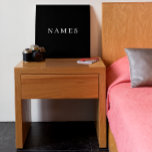 Lienzo De Imitación Personalizado negro simple Añadir su nombre elegan<br><div class="desc">Simple Personalizado Negro Añade tu nombre de diseño elegante para cualquiera.</div>