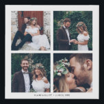 Lienzo De Imitación Personalizado Square Collage Boda Foto y texto<br><div class="desc">Crea tu propio lienzo con arte en la pared con tu propio boda,  aniversario,  compromiso y fotos especiales de eventos.</div>