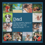 Lienzo De Imitación Personalized Dad Definition Photo Collage Blue<br><div class="desc">Personalize with 12 favorite photos and personalized text for your special dad, daddy, or father to create a unique gift for Father's day, birthdays, Christmas, or any day you want to show how much he means to you. A perfect way to show him how amazing he is every day. Designed...</div>