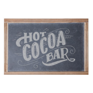 Lienzo De Imitación Placa de croquetas de bar de cacao caliente