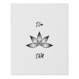 Lienzo De Imitación Puedo Inspirador Determinación Lotus