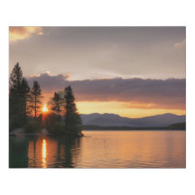Reflexiones al atardecer en el lago