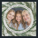 Lienzo De Imitación Regalo de fotos botánico elegante de color de agua<br><div class="desc">Acuarela fue un regalo botánico elegante de fotos eucalipto. El texto de la abuela puede ser personalizado para decir a mamá,  papá,  abuelo,  hermano,  tío,  hermana,  tía,  cachorro,  abuela cualquier texto de su elección. Un diseño elegante e impresionante.</div>