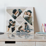 Lienzo De Imitación Regalo moderno de la familia multiCollage de fotos<br><div class="desc">Crea tu propio lienzo fotográfico usando esta plantilla de collage multiimagen moderna. Simplemente sube 4 de tus fotografías favoritas y personaliza el texto.</div>