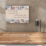 Lienzo De Imitación Se le ha perdido el recuerdo del Collage de fotos<br><div class="desc">Personalizado, recubrimiento fotográfico, que se puede personalizar con 10 fotos propias. El poema conmemorativo dice "te extrañan todos los días; te encantan más de lo que cualquier palabra podría decir". Está escrito con tipografía moderna y elegantes letras a mano, con una paleta de color beige de almendra y marrón oscuro....</div>
