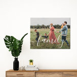 Lienzo De Imitación Sencillo guión moderno foto familiar personalizada<br><div class="desc">Crea tu propia decoración familiar personalizada. Simplemente agrega tu propia foto personalizado.</div>
