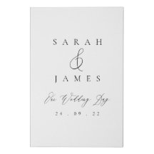 Signo de bienvenida de boda