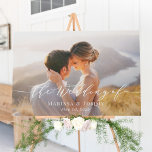 Lienzo De Imitación Signo de bienvenida del Boda de fotos de amor eter<br><div class="desc">Una señal simplemente elegante que los huéspedes adorarán. Los colores del texto y del fondo son totalmente editables para que coincidan con el tema. Diseño de © berryberrydulce . Hay archivos digitales imprimibles y elementos coincidentes disponibles. Visita nuestro sitio web www.berryberrysweet.com para más detalles!</div>
