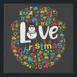 Lienzo De Imitación Snowman Love Christmas Decorations<br><div class="desc">El diseño de un Snowman de pan de jengibre adorna las decoraciones navideñas. Hace un regalo especial para cualquiera durante la temporada de vacaciones.</div>