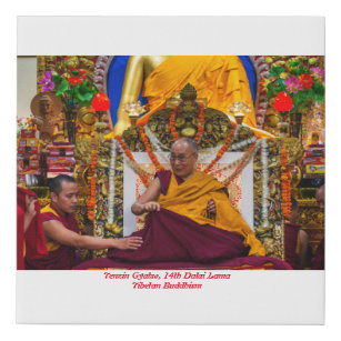 Lienzo De Imitación Tenzin Gyatso, 14to Dalai Lama - Buddhism tibetano