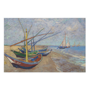 Lienzo De Imitación Vincent van Gogh - Pescadores en la playa