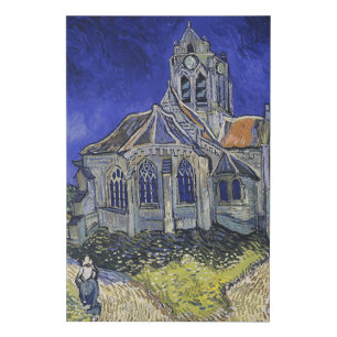 Lienzo De Imitación Vintage La iglesia en Auvers-sur-Oise por Van Gogh