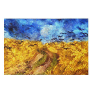 Lienzo De Imitación Wheatfield con Crows Nr. 2 Homenaje a van Gogh
