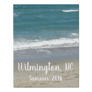 Lienzo De Imitación Wilmington personalizado, Poster de playa NC