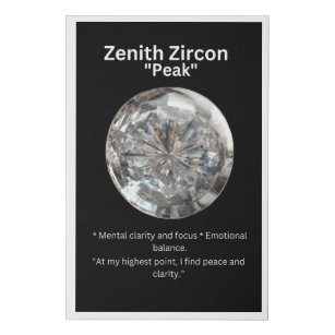 Lienzo De Imitación "Zenith Zircon: cristal de claridad máxima"