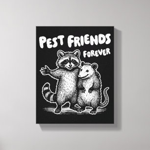 Lienzo de impresión blanca de Pest Friends para si