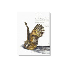 Lienzo de impresión de búho en peligro de extinció