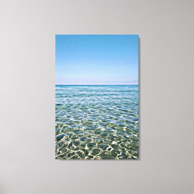 Lienzo de impresión de cielo azul y mar tranquilo  (Anverso)