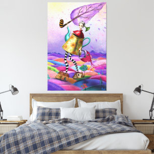 Lienzo de impresión de fantasía colorida