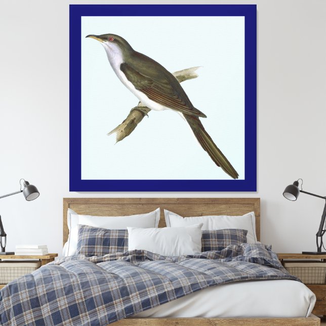 Lienzo de impresión de pájaro cuco americano (Insitu(Dormitorio))