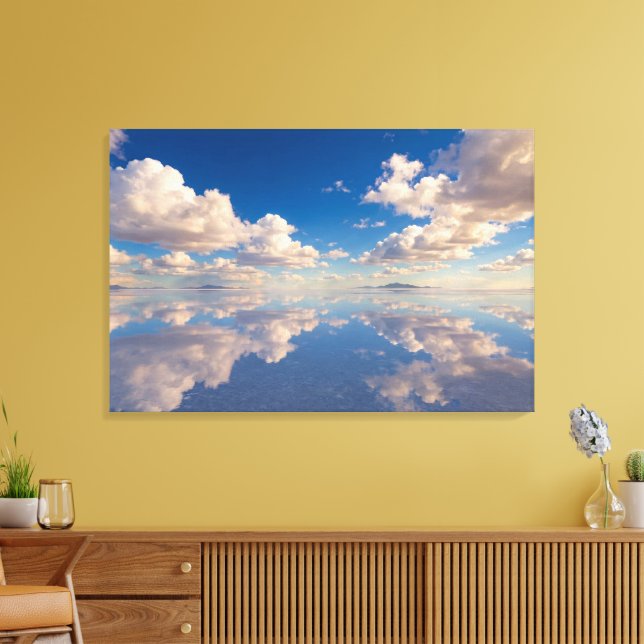 Lienzo de impresión de reflejo de cielo infinito (Insitu (Sala de estar))