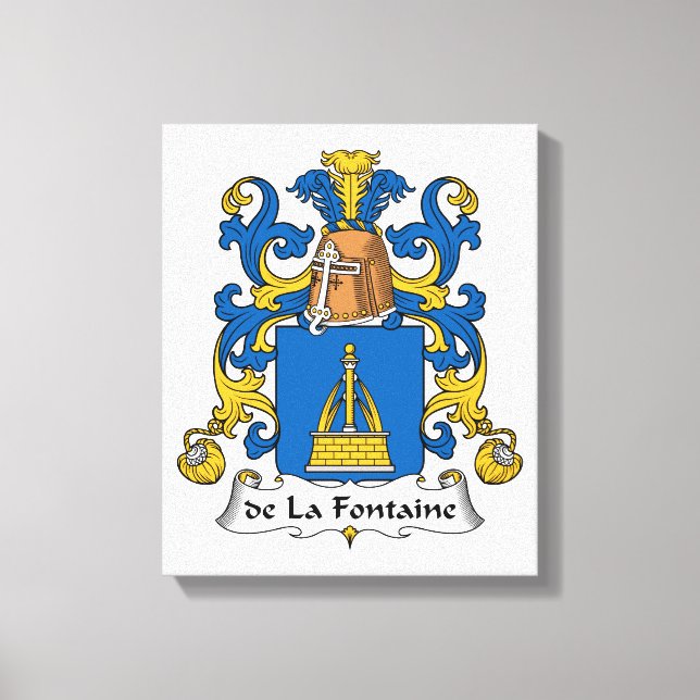 Lienzo de la Fontaine Family Crest (Anverso)