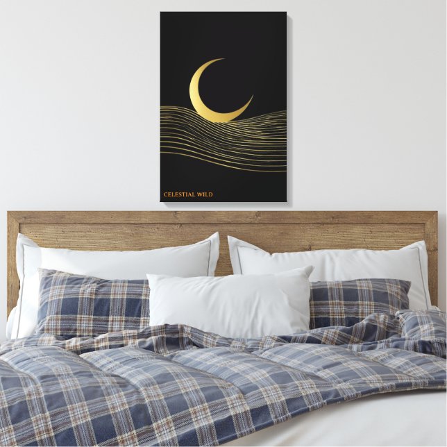 Lienzo de la Galería Meditativa Crescente de Línea (Insitu(Dormitorio))