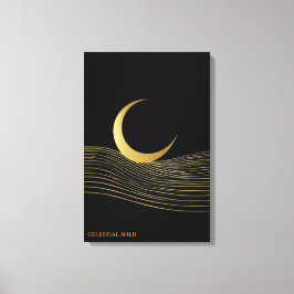 Lienzo de la Galería Meditativa Crescente de Línea