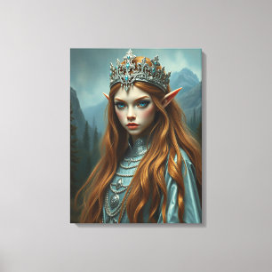 Lienzo de la Reina Elfa – Arte de Pared de Fantasí