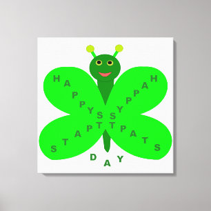 Lienzo de Mariposa del Día de San Patricio