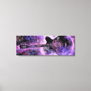 Lienzo de música de guitarra Impresión púrpura - P