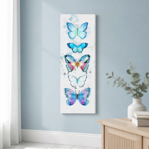 Lienzo de panel de mariposa azul