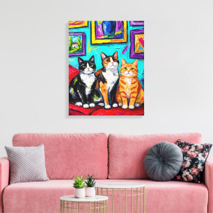 Lienzo de pared de galería Tres Gatos Impasto Vibr