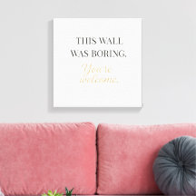 Lienzo de pared divertido y elegante: arte decorat