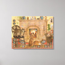 Lienzo de pintura de gato